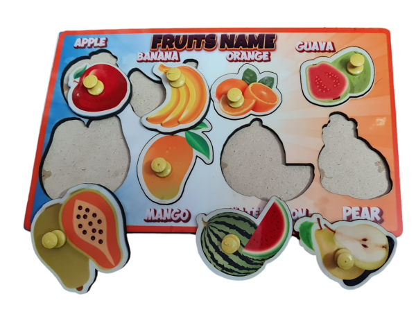 Fruit Name Puzzle for Kids (8×5 Inch) – Glossy Educational Puzzle