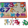 Educational Wooden Number Puzzle for Kids (8×5 Inch) – High Glossy Finish