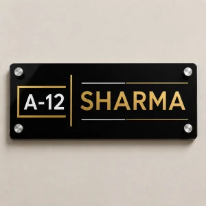 black-gold-acrylic-name-plate-home-wall-design