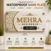 Premium Acrylic Waterproof Name Plate 9×4 Inch – Custom 3D Raised Letter Design