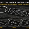 Metal Keychain Rectangle | Custom Laser Engraved | Stainless Steel | 2 Pieces Pack
