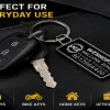 Metal Keychain Rectangle | Custom Laser Engraved | Stainless Steel | 2 Pieces Pack