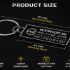 Metal Keychain Rectangle | Custom Laser Engraved | Stainless Steel | 2 Pieces Pack
