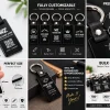 Black Acrylic Leather Keychain – Custom Laser Engraved & QR Code